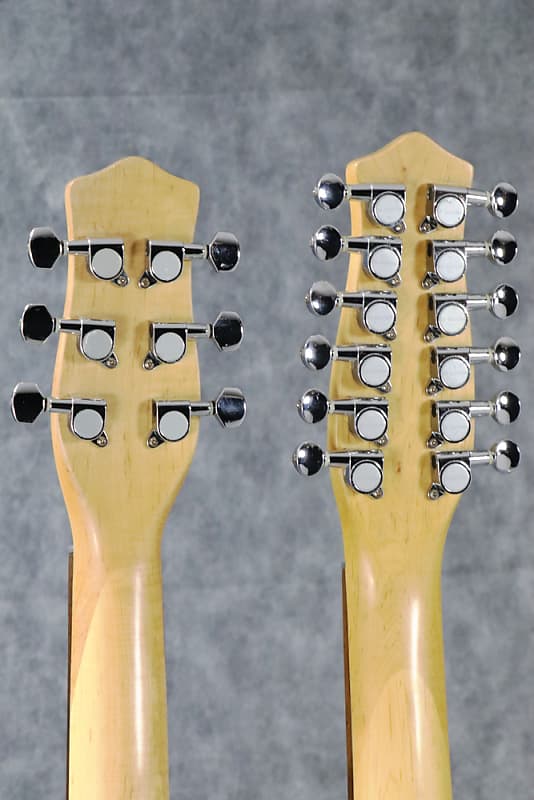 Danelectro DOUBLE NECK 6-12 Sparkle White/0830 | Reverb