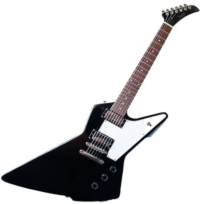 Explorer Style Wolf Guitars Australia Ventura 2022 - RIGHT HAND - Black Gloss -INCLUDES Pro Luthier Set Up And Custom Hard Case image 1