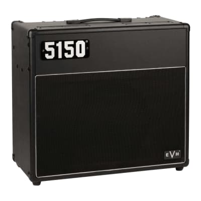 EVH 5150 Iconic Series 40W 1 x 12 Combo, Two-Channel, Reverb, Electric Guitar Amplifier with Molded Plastic Handle and Two 6L6 Power Tubes (Black) image 2