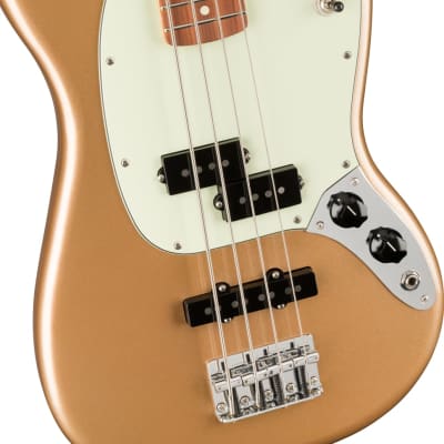 Fender Player Mustang PJ Bass with Pau Ferro Fingerboard Firemist Gold image 7