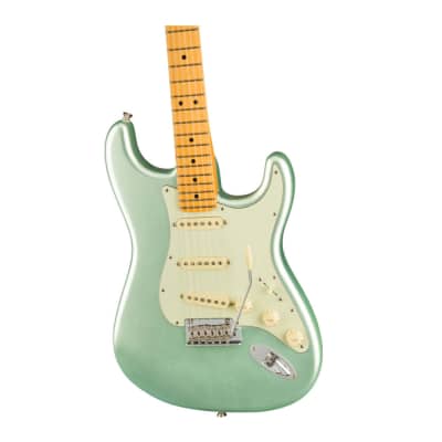 Fender American Professional II Stratocaster 6-String Electric Guitar (Mystic Surf Green) with Gig Bag - Maple Fingerboard, Aged White Controls, Right-Hand Orientation image 4