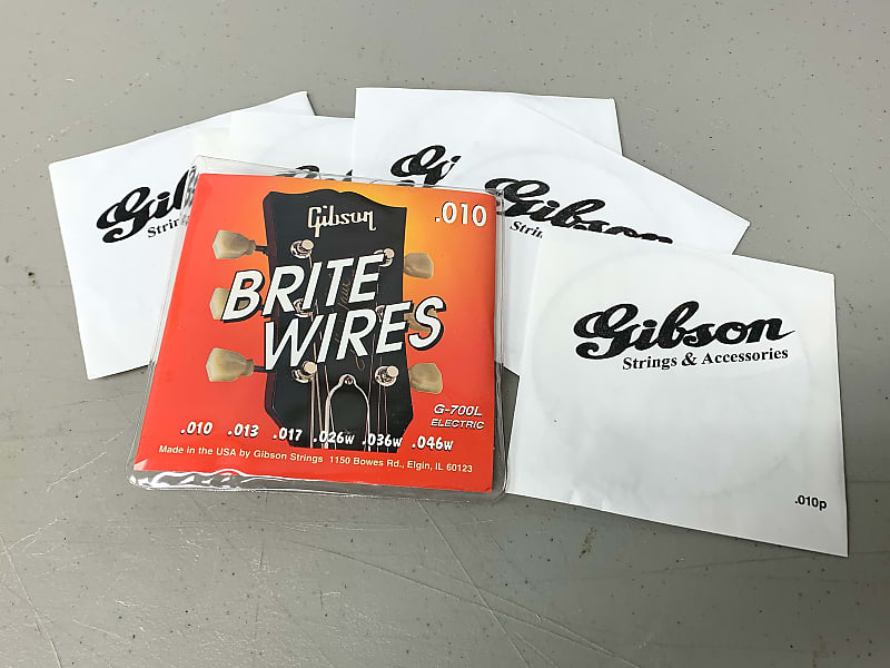 Gibson G-700L Brite Wires Electric Light Gauge Strings Case Candy 1980's *FREE Shipping* image 1