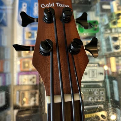 Gold Tone M-Bass25 Micro 25" Scale Acoustic/Electric Bass Natural image 17