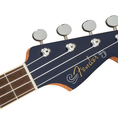 Fender Dhani Harrison Acoustic Electric Ukulele Walnut Fingerboard, Sapphire Blue image 7