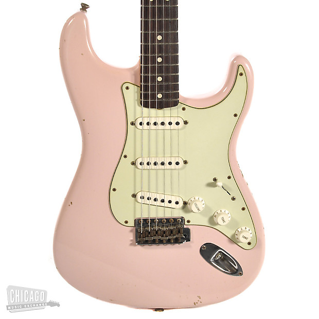 Fender Custom Shop '63 Stratocaster Faded Shell Pink image 1