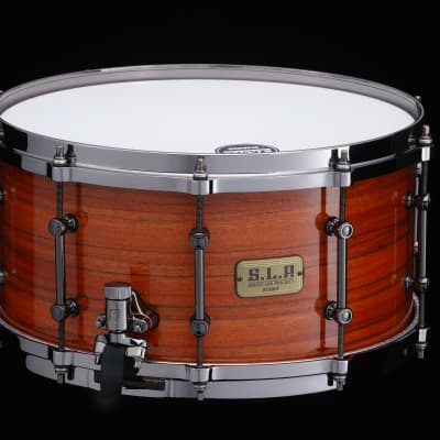 Tama  S.L.P. G-Maple 14"x7" Snare Drum Maple/Zebrawood Tangerine Gloss Limited Edition 2022! image 1