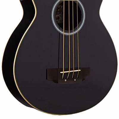 Oscar Schmidt OB100B Venetian Cutaway Mahogany Neck 4-String Acoustic-Electric Bass Guitar w/Gig Bag image 2