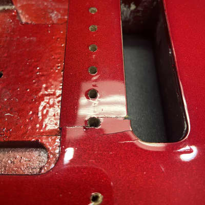 Squier  Affinity Stratocaster Body  2004 Red ** Needs Repair ** image 11