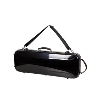 Crossrock Fiberglass Oblong Case fits 4/4 Full-Size Violin, Includes TSA lock, Protective Blanket, Hygrometer, Accessory Compartments-Black (CRF2020VBK-R) image 2