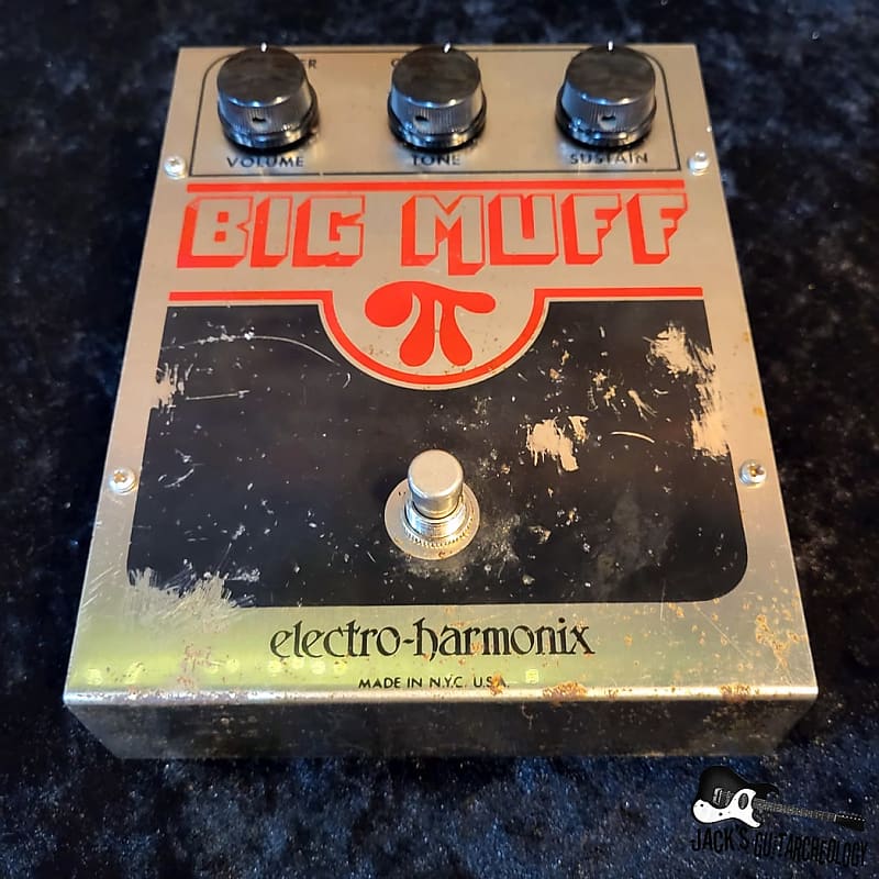 Electro-Harmonix Ram's Head Big Muff Pi Re-Housed in 1976 BMP Enclosure  (1973 / 1976 - Silver)