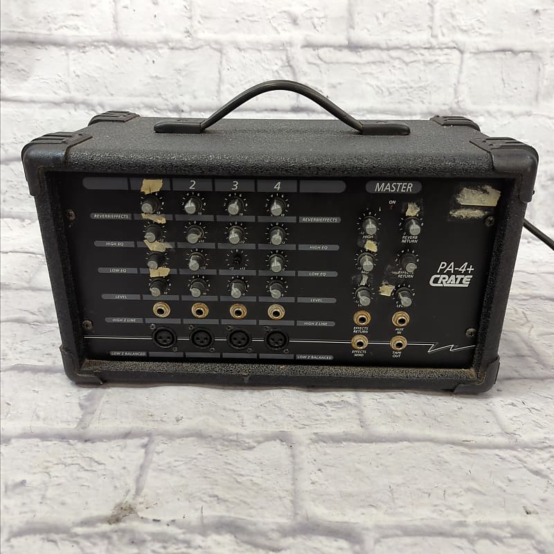 Crate PA4+ 4 Channel Powered Mixer Reverb