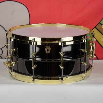 Used Ludwig 14" x 6.5" Black Beauty LB417BT, Brass Tube Lugs, P86 Throwoff & Diecast Hoops image 2