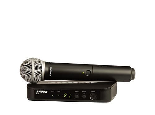 Shure BLX24/PG58 Handheld Wireless System (H9 Band) (Used/Mint) image 1