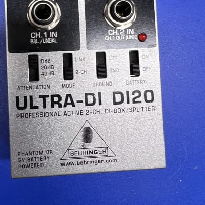 Behringer Ultra-DI DI20 2-Channel Active Direct Box / Splitter 2001 - Present - Standard image 3