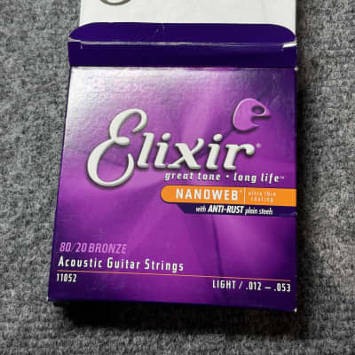 6 packs Elixir 11052 Nanoweb 80/20 Bronze strings image 3