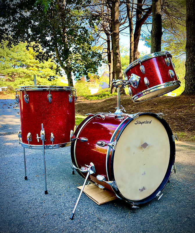 1962 Slingerland Sound King Jazz set Bop Kit Jet outfit 18” | Reverb