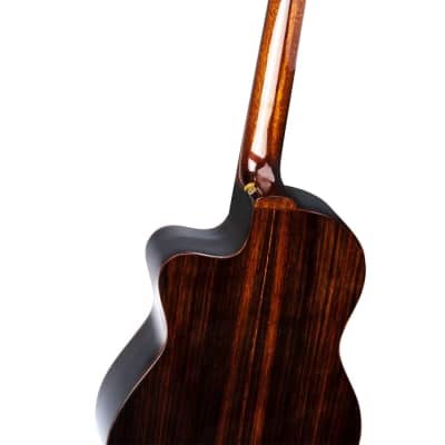 Ortega Private Room Striped Ebony Suite w/ Arm Rest Solid Top Slim Neck Acoustic-Electric Nylon Classical Guitar w/ Bag image 6