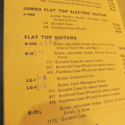 Vintage 1966 Gibson Guitar Full Line Catalog With Original Price List image 17