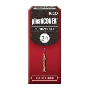 Rico RRP05SSX250 Plasticover Soprano Saxophone Reeds - Strength 2.5 (5-Pack)