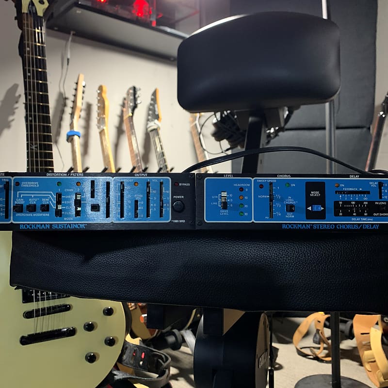 Rockman Sustainor Model 100 + Stereo Chorus/Delay -1986 - Blue