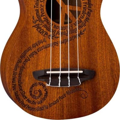 Luna Guitars Maluhia Peace Soprano Ukulele Satin Natural, UKE MALU S image 3
