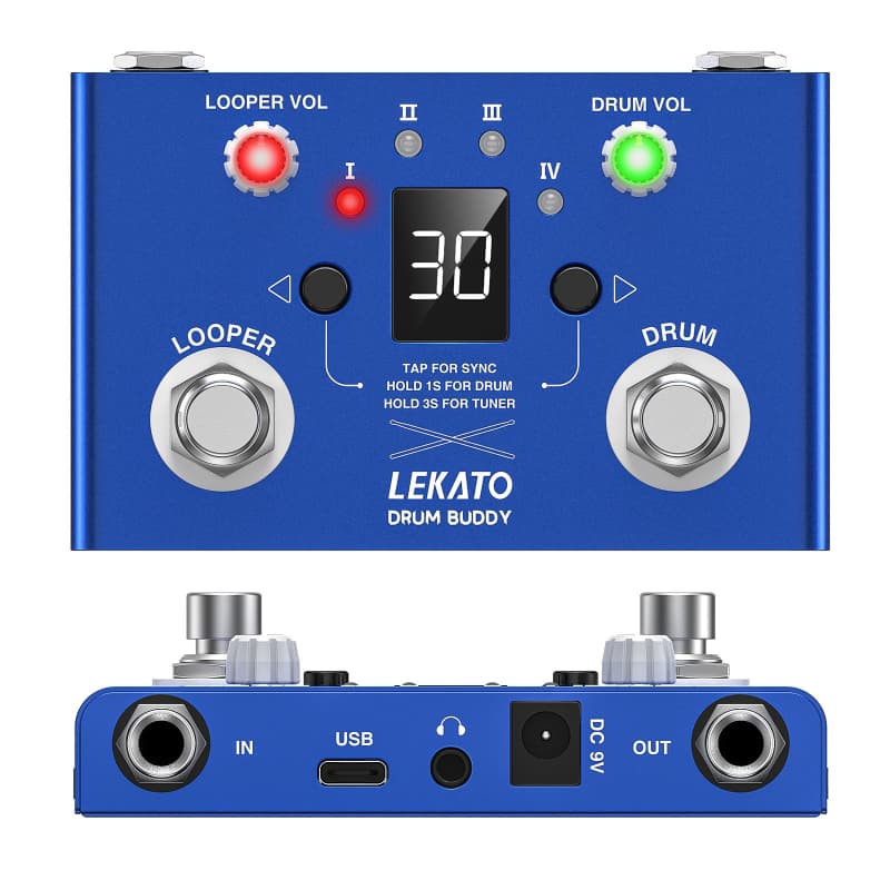  LEKATO Guitar Effect Pedal Guitar Looper Pedal Tuner Function  Looper Loops 9 Loops 40 minutes Record Time with 1/4 Inch Professional  Guitar Cable(10 ft) for Electric Guitar,Bass,Amp,Keyboard,Mixer : Musical  Instruments