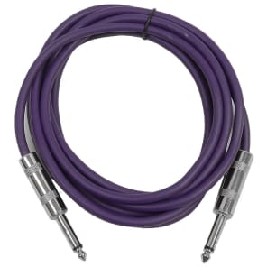 SEISMIC AUDIO New 6 PACK Purple 1/4" TS 10' Patch Cables - Guitar - Instrument image 2