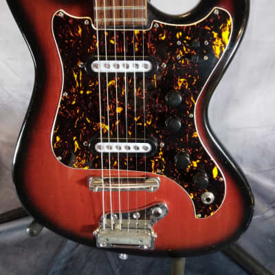 Kawai Vintage Made in Japan Offset Body Electric Guitar 1960s Red Burst image 2