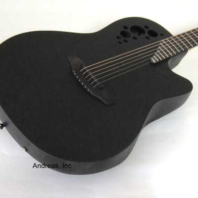 Ovation Elite Acoustic/Electric Guitar - Black Solid Spruce image 2