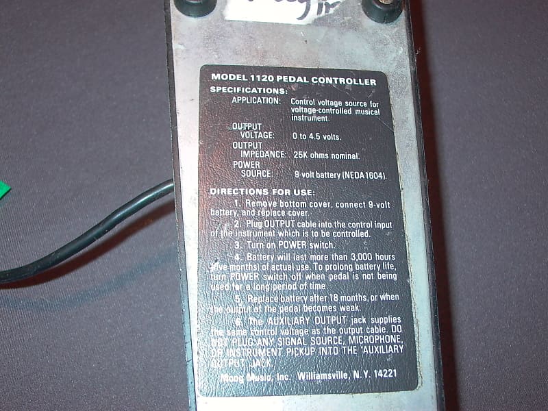 MOOG 1120 Pedal Controller 1971 | Reverb