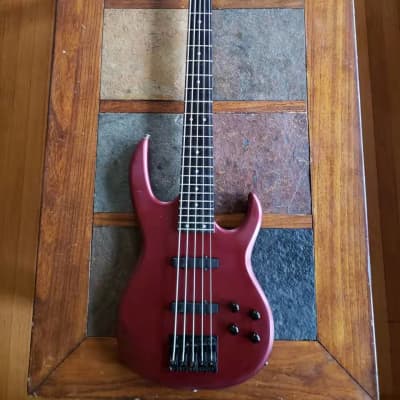 Carvin LB75 5-string bass red mid-'90s USA image 2