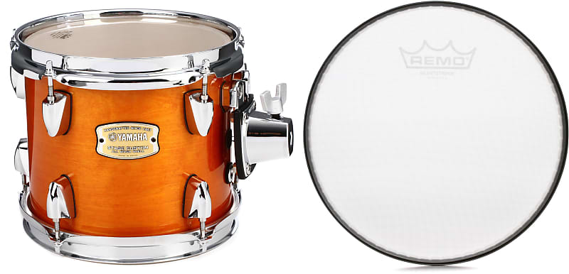 Yamaha SBT-0807 Stage Custom Birch 8 x 7 inch Mounted Tom - Honey Amber  Bundle with Remo Silentstroke Drumhead - 8 inch image 1