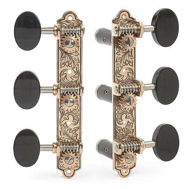 Sloane Classical Guitar Tuning Machines with Leaf Bronze Reverb