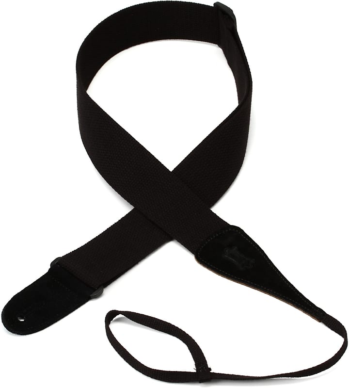 Levy's MC8A Cotton Acoustic Strap with Neck Loop - Black image 1