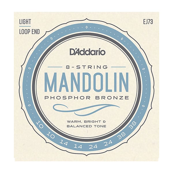 D'Addario EJ73 Mandolin Strings, Phosphor Bronze, Light, 10-38 image 1