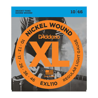 D'Addario EXL110 Nickel Wound Electric Guitar Strings, Regular Light 10-46 image 1