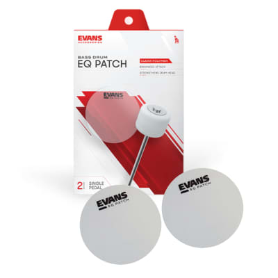 Evans EQPC1 Clear Bass Drum Patch Twin Pack image 1