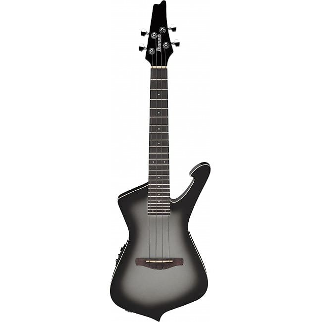 IBANEZ UICT100-MGS Iceman Elektro-Akustik-Ukulele, Metallic Gray Sunburst image 1