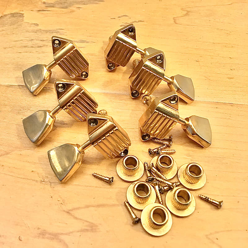 Kluson Waffleback 3 + 3 Tuning Machines Metal Keystone Button | Reverb