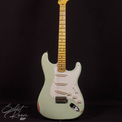 Fender Custom Shop '58 Stratocaster Relic, Super Faded Aged Surf Green image 3