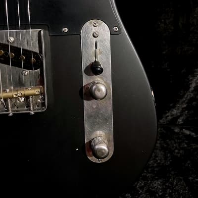 LsL T Bone One Matte Black Tele, Telecaster 5A Highly Figured Roasted Flame Maple Neck & Fretboard, Aged, Relic image 11