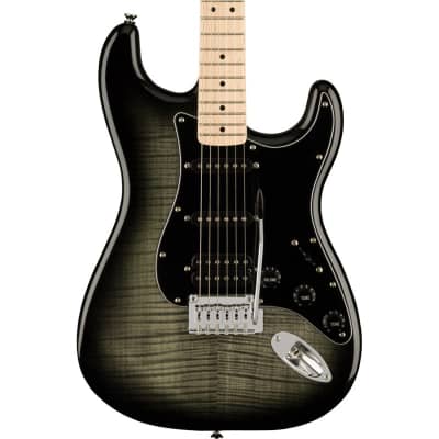 Squier Affinity Series Stratocaster FMT HSS, Maple Fingerboard, Black Burst for sale