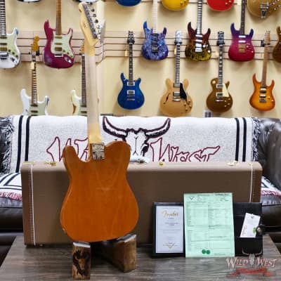 Fender Custom Shop 1968 Thinline Telecaster with Bigsby 1-Piece Kalamazoo Mahogany Body Journeyman Relic Aged Natural 6.95 lbs image 10