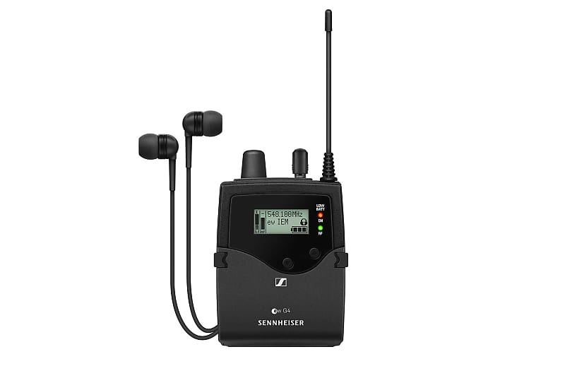 Sennheiser EK IEM G4 Stereo Bodypack Receiver with IE 4 Earphones (A1-Band: 470-516 MHz) image 1