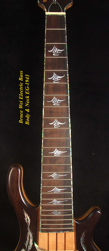 Bruce Wei 7 string Electric Bass Guitar Body & Neck with