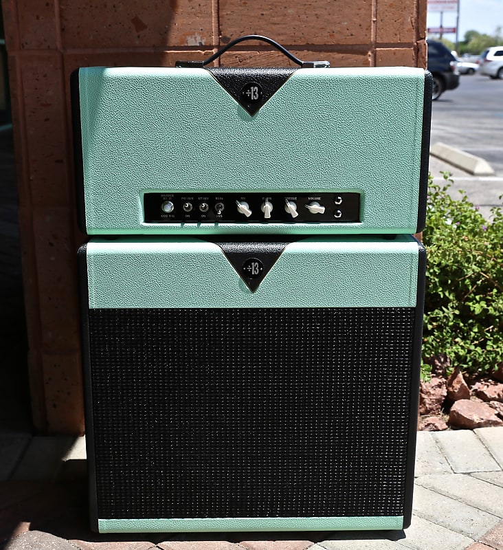 Divided by 13 CCC 9/15 Head and matching 1x12" Cabinet Pistachio/Black image 1