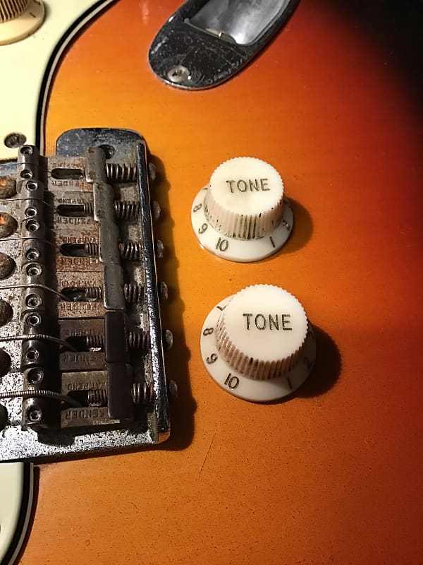 Stratocaster Tone Knobs (2) Professionally Aged Reverb