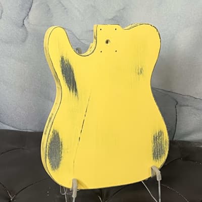 Unbranded Telecaster Body Yellow Relic - Featherweight! image 2