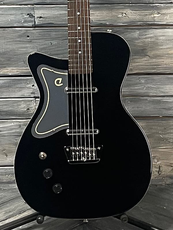 Danelectro Left Handed 56' Baritone Electric Guitar Black Reverb