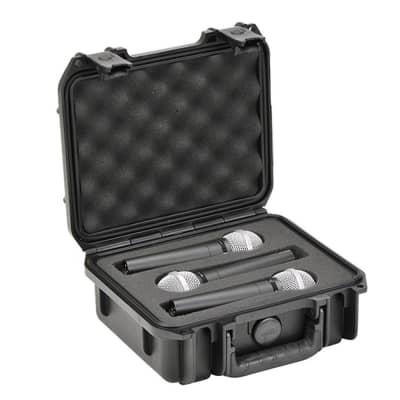 SKB 3i-0907-MC3 iSeries Injection Molded (3) Microphone Case with Storage Compartment image 1